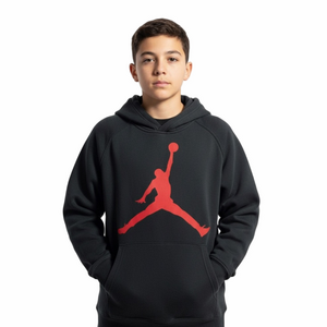 Nike Jordan Black Basketball Sporty Cozy Sweats Pullover Hoodie Youth Large